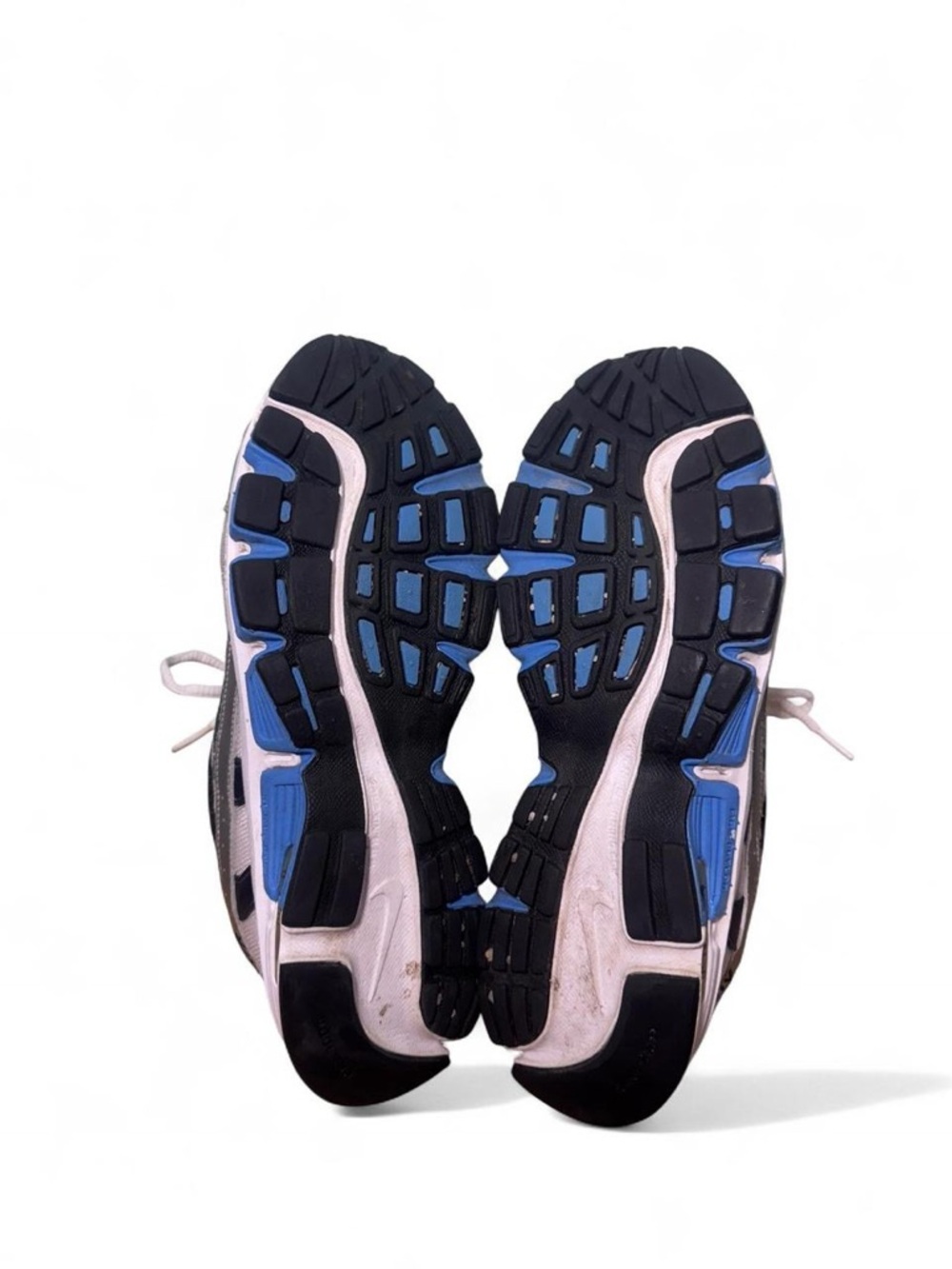 Nike Air Dual-D pyhlon sneakers grey white blue 10.5 mens missing insoles 2008 - Picture 6 of 8